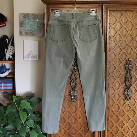 MUDD High-Rise Skinny Utility Pant - Army Green, Size 9 - Picture 9 of 16